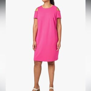 Tommy Hilfiger New With Tags hot pink cold shoulder dress in hot pink